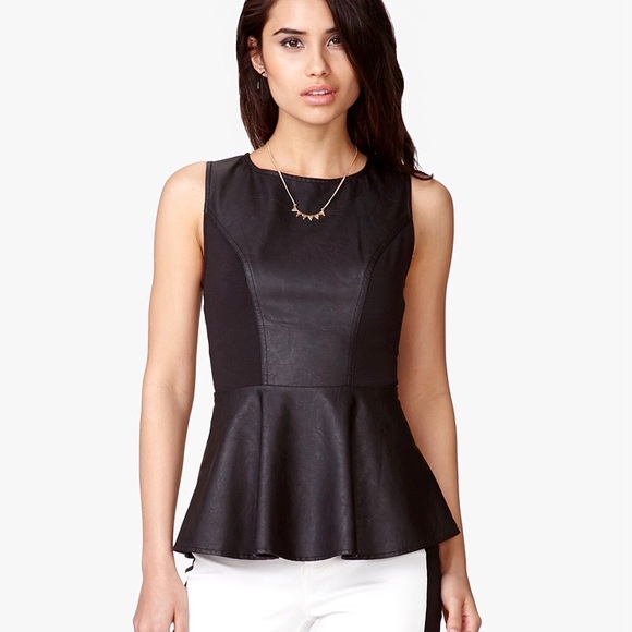 faux leather top forever 21